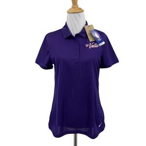 Nike Shirt Womens S Small Purple Dri Fit Victory Short Sleeve Polo El Valle Golf